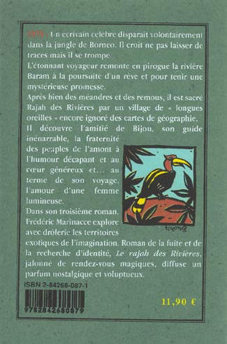 Quatrième de couverture de « LE RAJHA [SIC] DES RIVIERES »