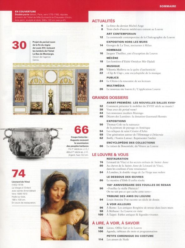 Quatrième de couverture de « GRANDE GALERIE N 18 LE JOURNAL DU LOUVRE »