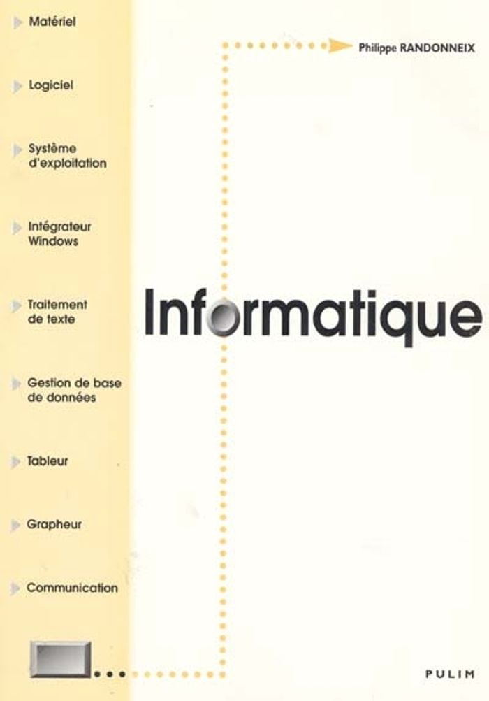 Couverture du livre « INFORMATIQUE » de Philippe Randonneix, librairie Les Contes Infusés à Corte