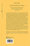 Quatrième de couverture de « "UN FRANC PARMY LES ARABES" - PARCOURS ORIENTAL ET DECOUVERTE DE L'AUTRE CHEZ LE CHEVALIER D'ARVIEUX »