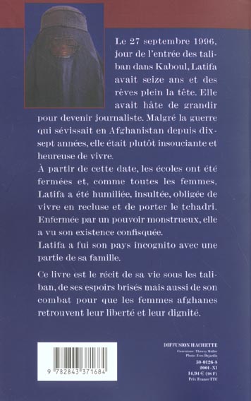 Quatrième de couverture de « VISAGE VOLE - AVOIR VINGT ANS A KABOUL »