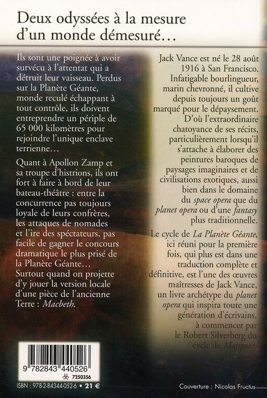 Quatrième de couverture de « PLANETE GEANTE L'INTEGRALE »