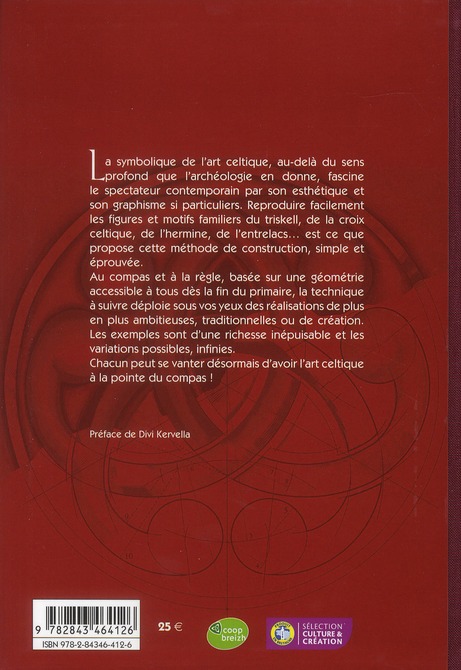 Quatrième de couverture de « LE GRAND LIVRE DES MOTIFS BRETONS ET CELTIQUES - METHODE DE CONSTRUCTION »