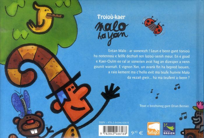 Quatrième de couverture de « MALO HA LAZ SENIN AR C'HOAD »