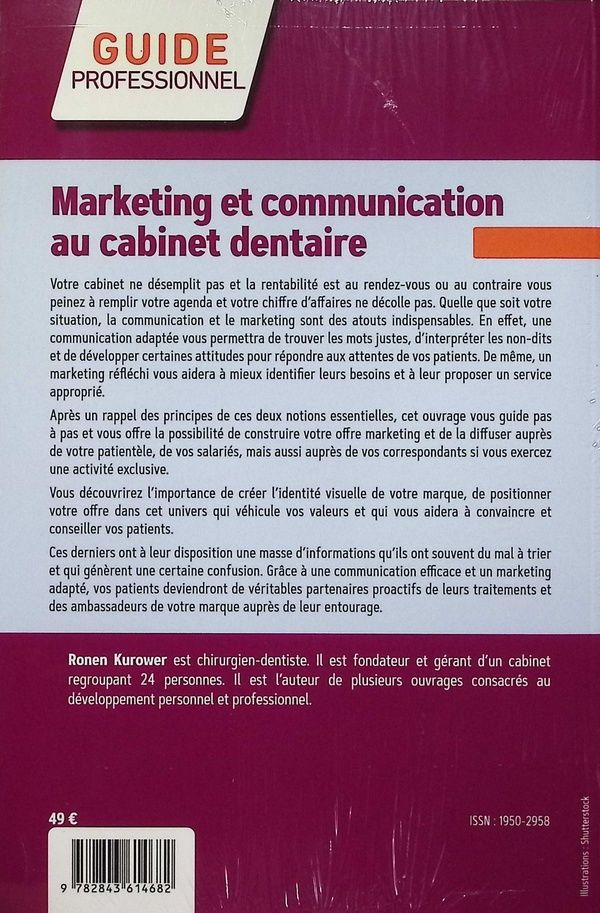 Quatrième de couverture de « Marketing et communication au cabinet dentaire »