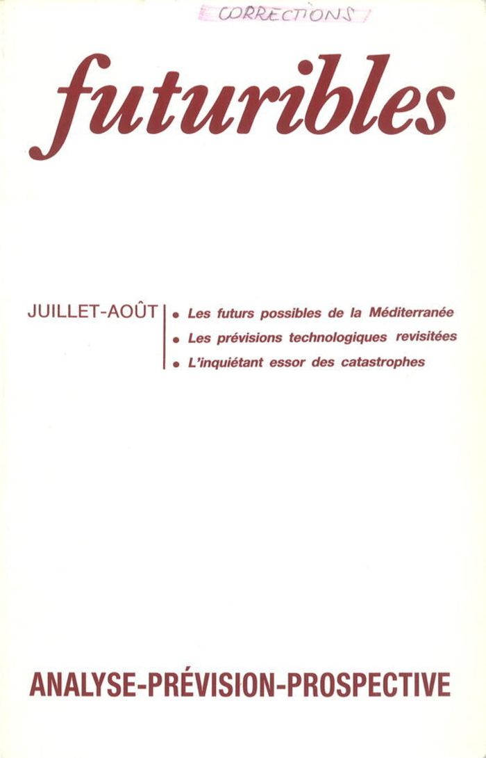 Couverture du livre « FUTURIBLES 134, JUILLET-AOUT 1989. LES FUTURS POSSIBLES DE LA MEDITERRANEE - LES PREVISIONS TECHNOLO » de Antoine/schwab, librairie Les Contes Infusés à Corte