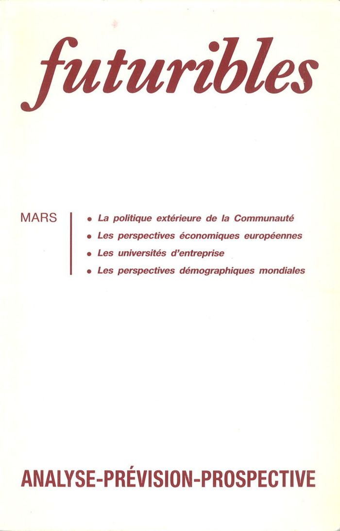 Couverture du livre « FUTURIBLES 141, MARS 1990. LA POLITIQUE EXTERIEURE DE LA COMMUNAUTE - LES PERSPECTIVES ECONOMIQUES E » de Delors/develle, librairie Les Contes Infusés à Corte