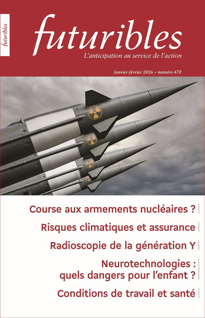 Couverture du livre « FUTURIBLES 470, JANVIER-FEVRIER 2026. COURSE AUX ARMEMENTS NUCLEAIRES ? - RISQUES CLIMATIQUES ET ASS » de Pelopidas/robinet, librairie Les Contes Infusés à Corte