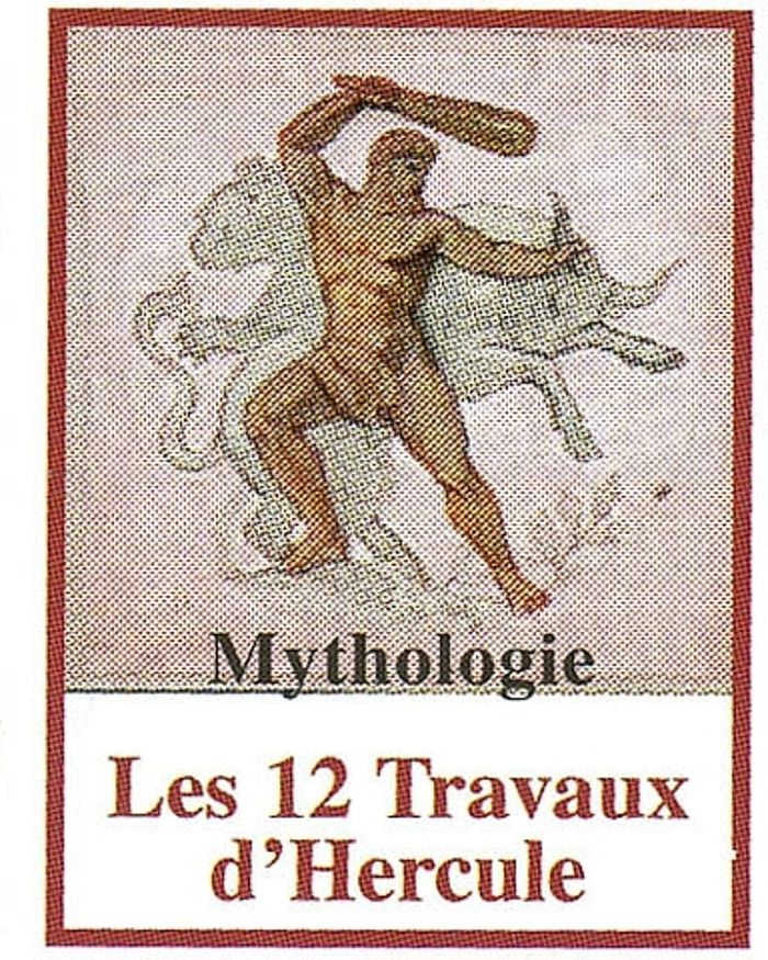 Couverture du livre « LES DOUZE TRAVAUX D'HERCULE MINI LIVRE COLLECTION 3/2 », librairie Les Contes Infusés à Corte