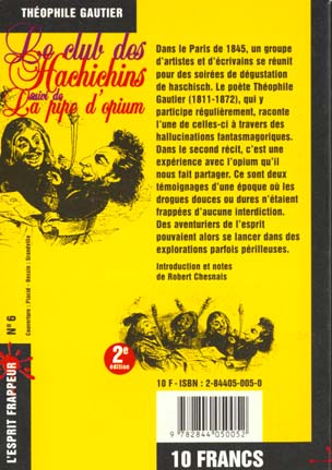 Quatrième de couverture de « LE CLUB DES HACHICHINS »
