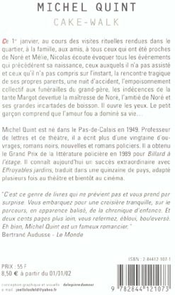 Quatrième de couverture de « CAKE-WALK »