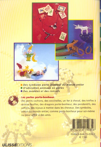Quatrième de couverture de « PORTE-BONHEUR EN PERLES »