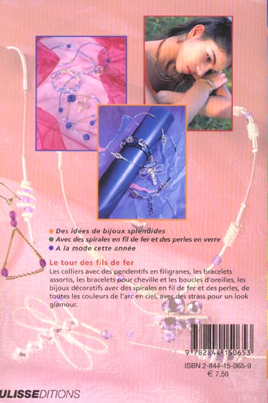 Quatrième de couverture de « BIJOUX EN PERLES ET FIL DE FER »