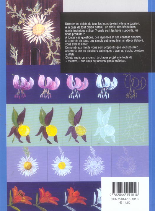 Quatrième de couverture de « PEINTURE SUR BOIS : FLEURS DE MONTAGNE »
