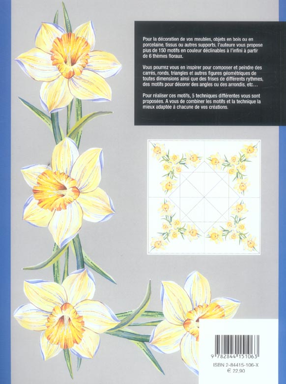 Quatrième de couverture de « FLEURS, CREATION DE MOTIFS POUR TOUS SUPPORTS »