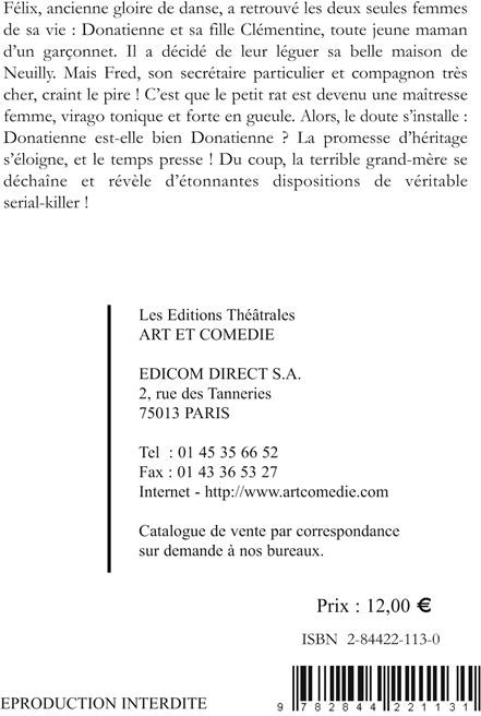 Quatrième de couverture de « MAMAN, Y'A PAPA QUI BOUGE ENCORE ! - COMEDIE EN TROIS ACTES »