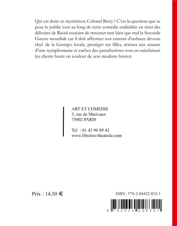 Quatrième de couverture de « COLONEL BETTY »