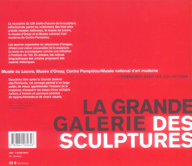 Quatrième de couverture de « LA GRANDE GALERIE DES SCULPTURES »