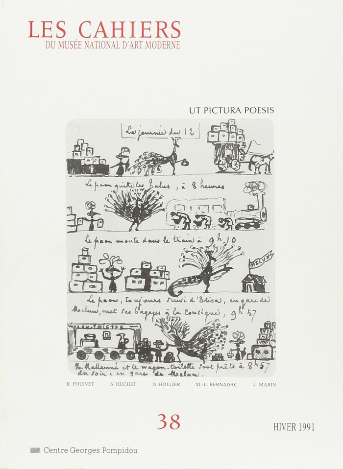 Couverture du livre « CAHIERS DU MUSEE NATIONAL D'ART MODERNE N 38 HIVER 1991 » de Collectif, librairie Les Contes Infusés à Corte