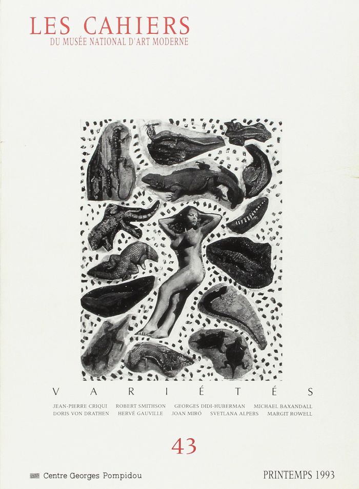 Couverture du livre « CAHIERS DU MUSEE NATIONAL D'ART MODERNE N 43 PRINTEMPS 1993 » de Collectif, librairie Les Contes Infusés à Corte