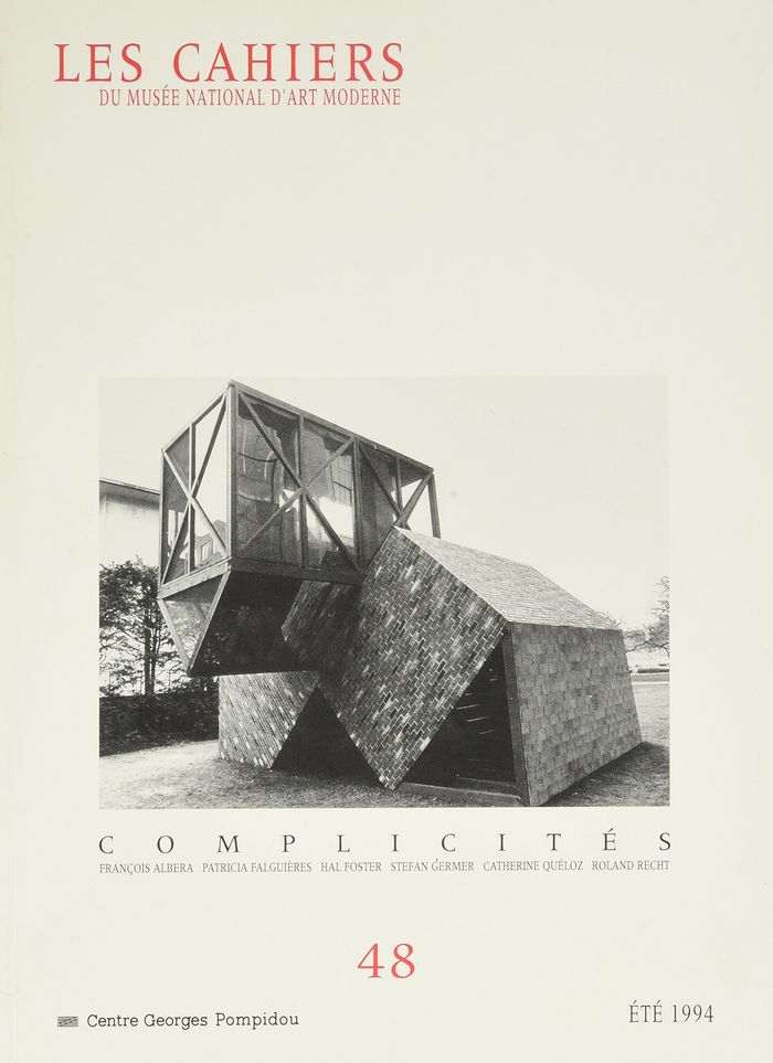 Couverture du livre « CAHIERS DU MUSEE NATIONAL D'ART MODERNE N 48 ETE 1994 » de Collectif, librairie Les Contes Infusés à Corte