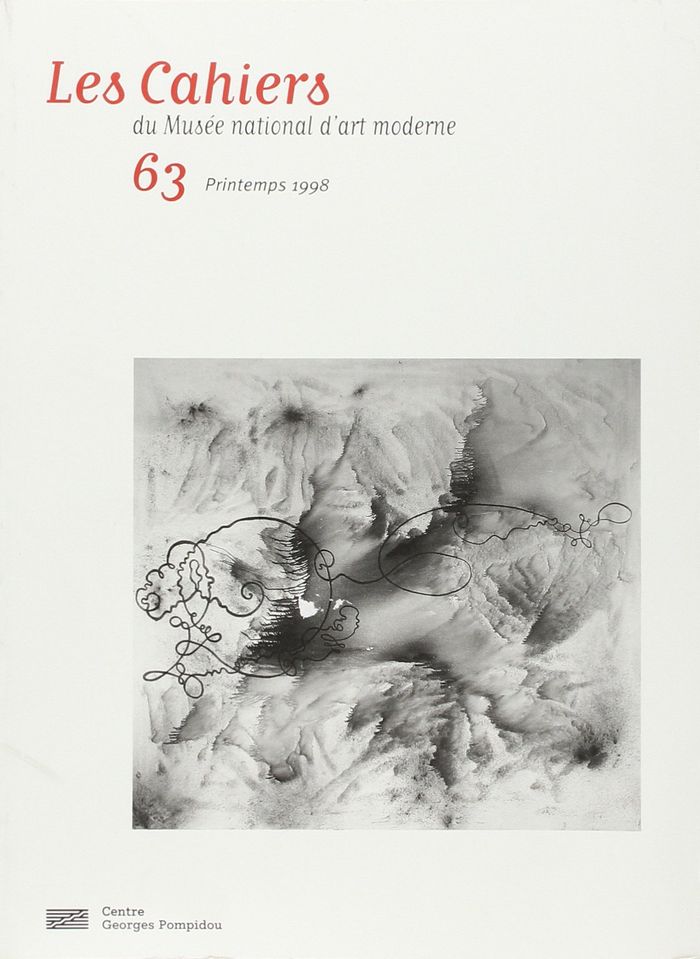 Couverture du livre « CAHIERS DU MUSEE NATIONAL D'ART MODERNE N 63 PRINTEMPS 1998 » de Collectif, librairie Les Contes Infusés à Corte