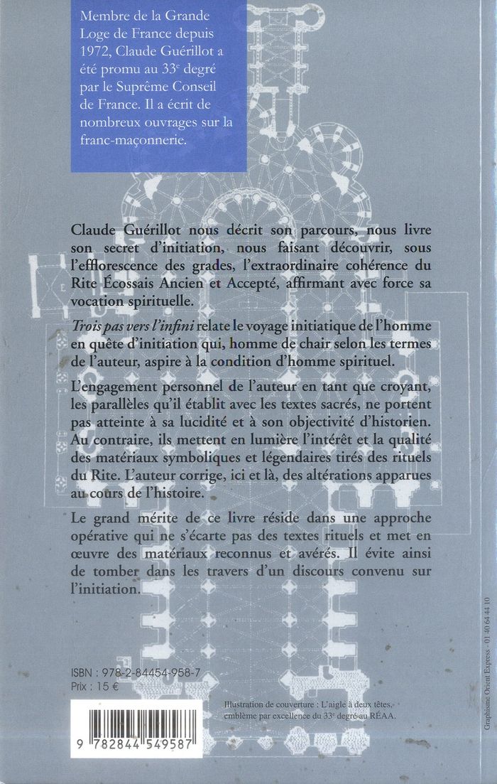 Quatrième de couverture de « TROIS PAS VERS L'INFINI - L'INITIATION ECOSSAISE »
