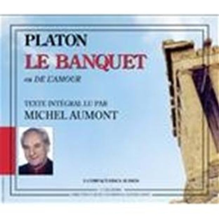 Couverture du livre « LE BANQUET LU PAR MICHEL AUMONT » de Platon, librairie Les Contes Infusés à Corte