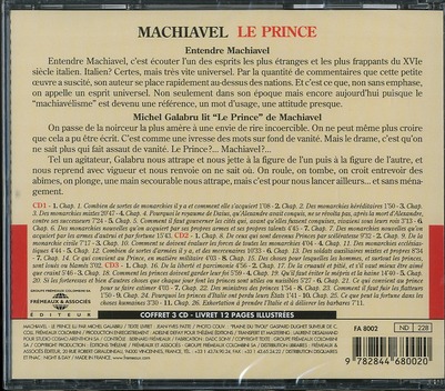 Quatrième de couverture de « LE PRINCE LU PAR MICHEL GALABRU »