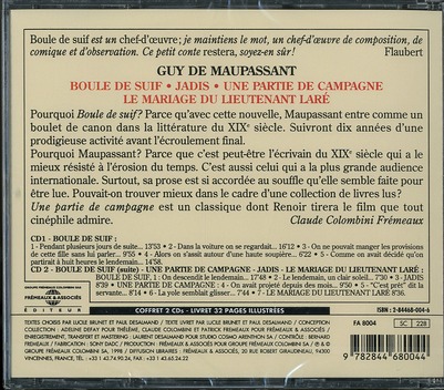 Quatrième de couverture de « BOULE DE SUIF UNE PARTIE DE CAMPAGNE JADIS LE MARIAGE DU LIEUTENANT LARE »