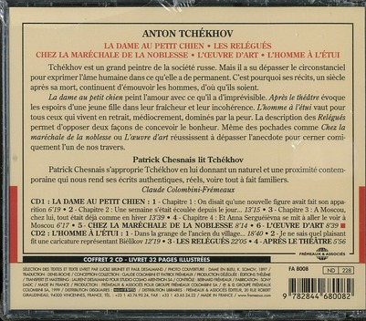 Quatrième de couverture de « LA DAME AU PETIT CHIEN PATRICK CHESNAIS »