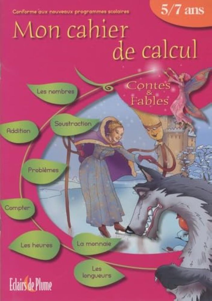 Couverture du livre « MON CAHIER CALCUL CONTES - LIVRE » de Xxx, librairie Les Contes Infusés à Corte
