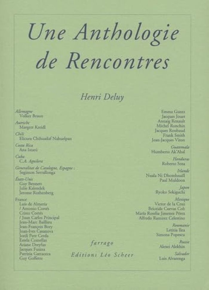 Couverture du livre « UNE ANTHOLOGIE DE RENCONTRES », librairie Les Contes Infusés à Corte