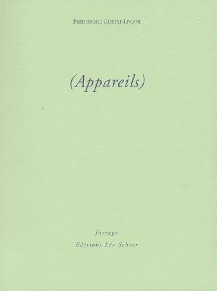 Couverture du livre « APPAREILS », librairie Les Contes Infusés à Corte