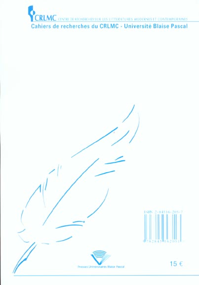 Quatrième de couverture de « ECRITURES DIFFEREES »