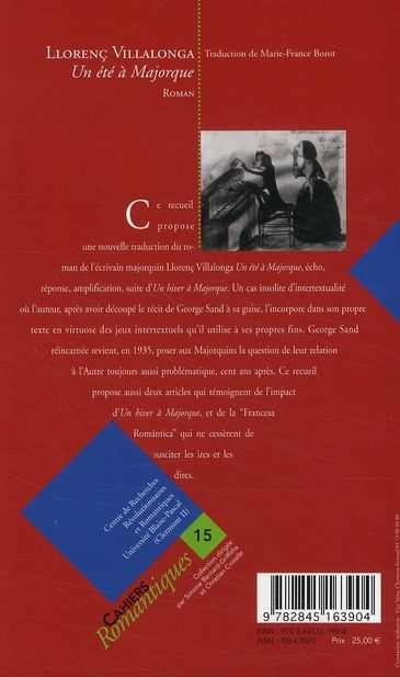 Quatrième de couverture de « UN ETE A MAJORQUE - ROMAN »