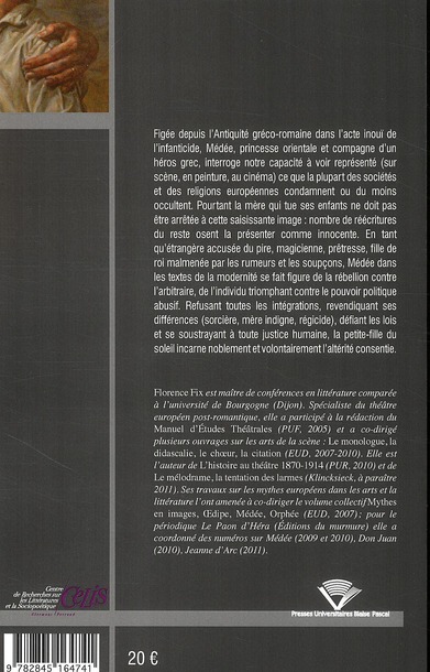 Quatrième de couverture de « MEDEE - L'ALTERITE CONSENTIE »
