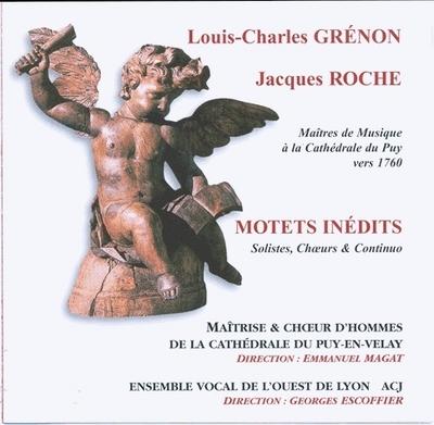 Couverture du livre « LOUIS-CHARLES GRENON - JACQUES ROCHE - MOTETS INEDITS », librairie Les Contes Infusés à Corte