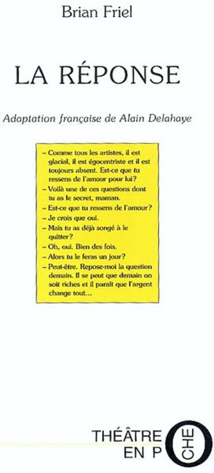 Couverture du livre « LA REPONSE », librairie Les Contes Infusés à Corte