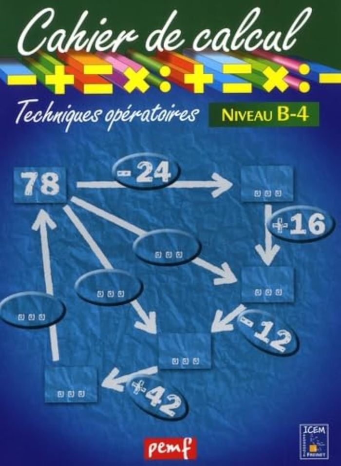 Couverture du livre « CAHIER DE CALCUL CYCLE 3 NIVEAU 1D » de Icem-Pedagogie Frein, librairie Les Contes Infusés à Corte
