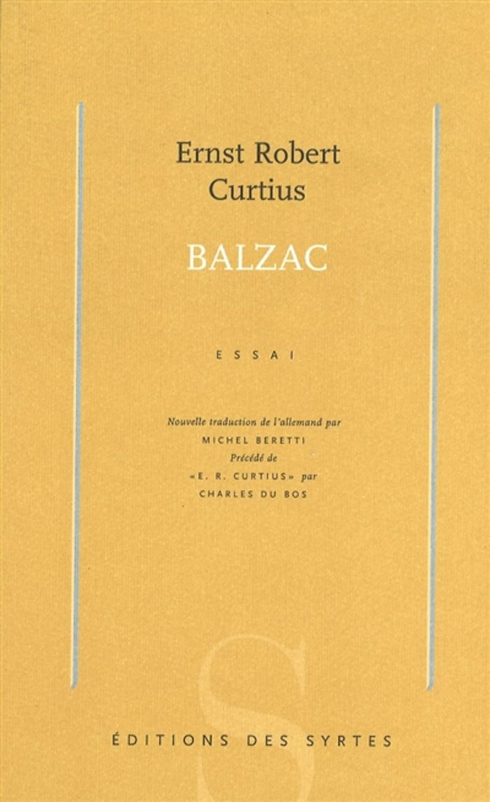 Couverture du livre « BALZAC » de Ernst-Robert Curtius, librairie Les Contes Infusés à Corte