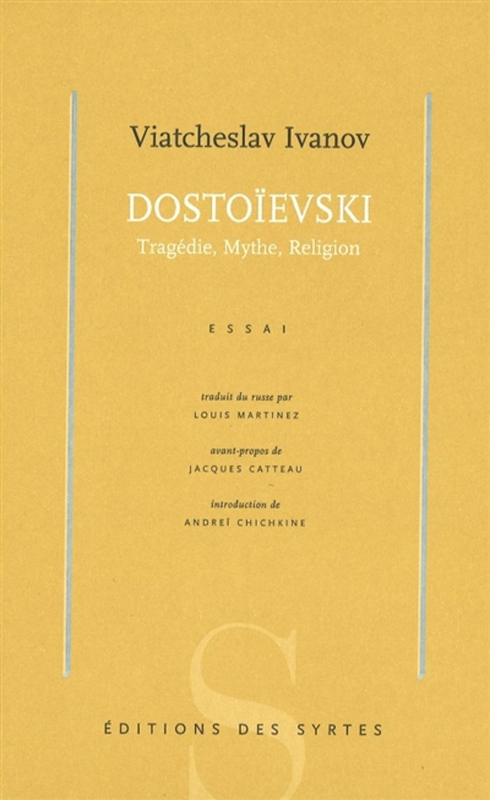 Couverture du livre « DOSTOIEVSKI. TRAGEDIE, MYTHE, RELIGION », librairie Les Contes Infusés à Corte