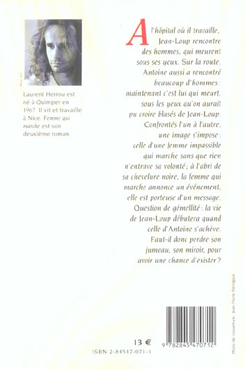 Quatrième de couverture de « FEMME QUI MARCHE - ROMAN »