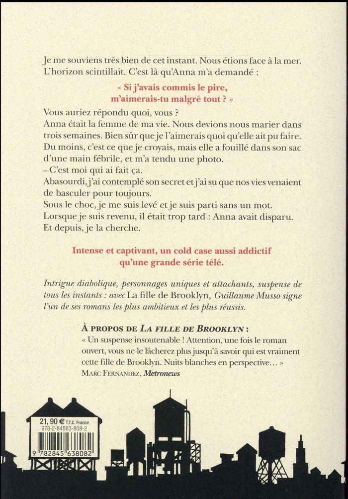 Quatrième de couverture de « La fille de Brooklyn : roman »