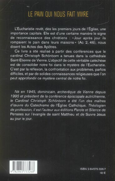 Quatrième de couverture de « PAIN QUI NOUS FAIT VIVRE »