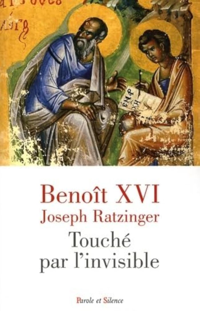Couverture du livre « TOUCHE PAR L'INVISIBLE - 1 PENSEE CHAQUE JOUR » de Benoit Xvi J., librairie Les Contes Infusés à Corte