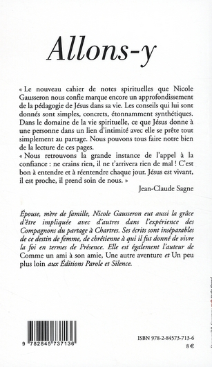 Quatrième de couverture de « ALLONS Y »
