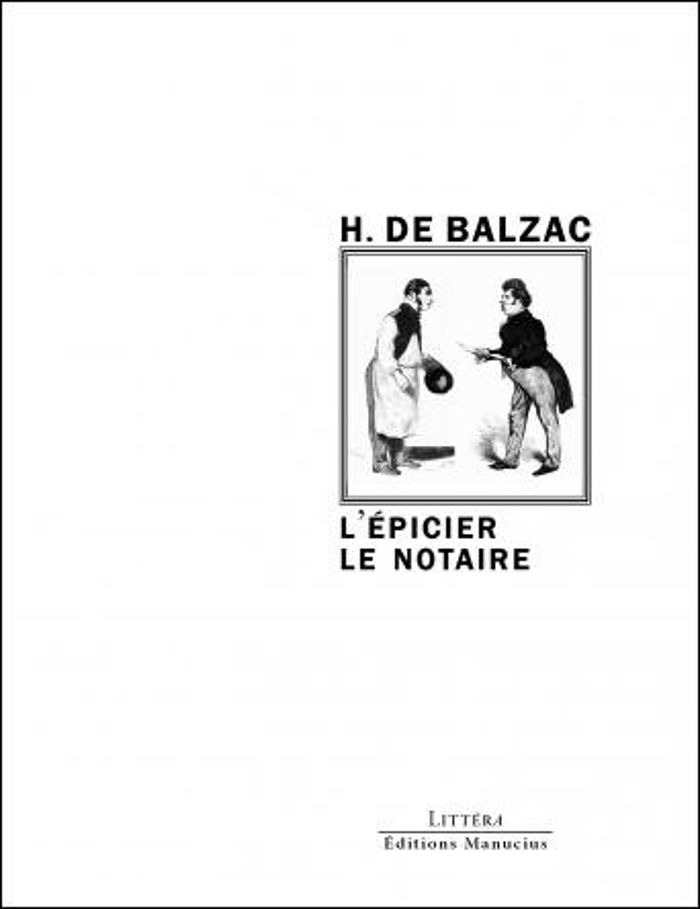 Couverture du livre « L'épicier » de Honoré de Balzac, librairie Les Contes Infusés à Corte