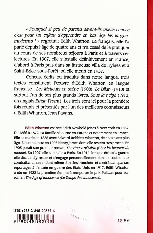 Quatrième de couverture de « Sous la neige »