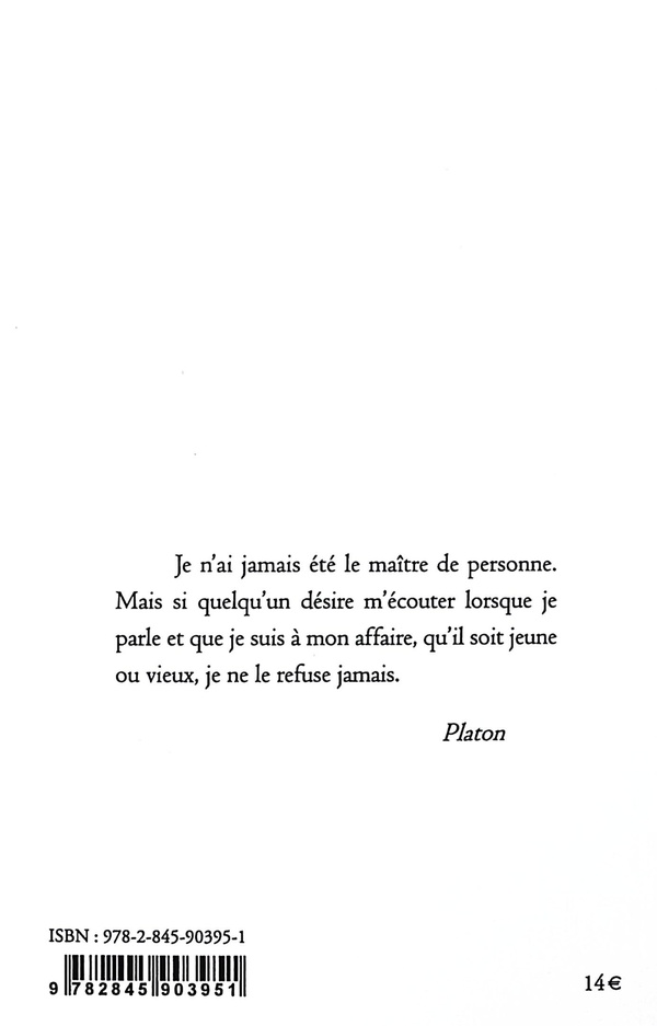 Quatrième de couverture de « Ainsi parlait Platon : Dits et maximes de vie »